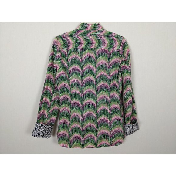 Lilly Pulitzer long sleeve button down cotton blouse sz 10 - Picture 9 of 9